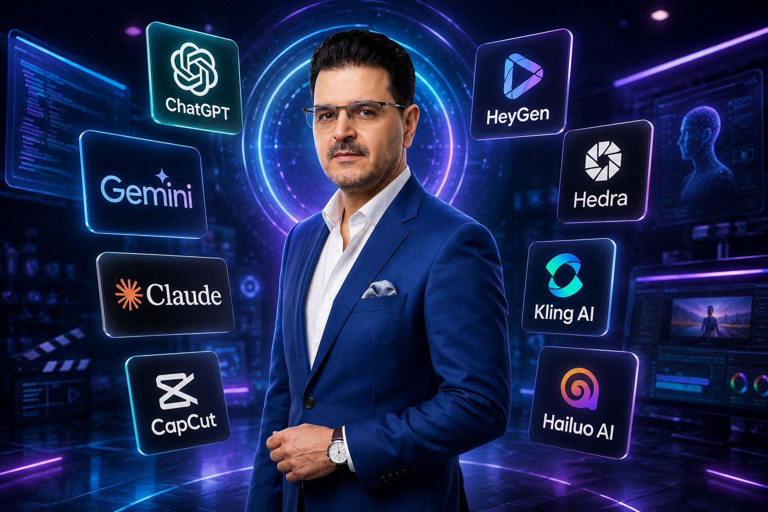 Omar Alshal presenting AI tools for an Arabic and Middle Eastern product launch