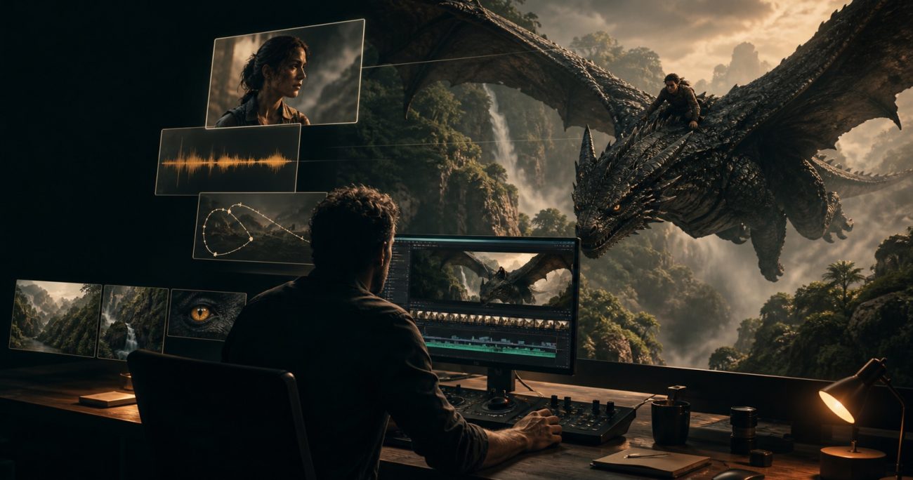 Hailuo H3 review showing multimodal cinematic AI video creation with a dragon scene