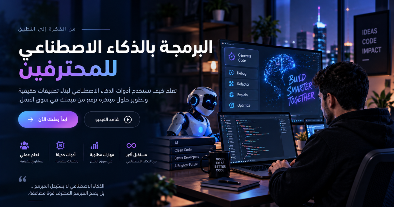 البرمجة بالذكاء الاصطناعي للمحترفين